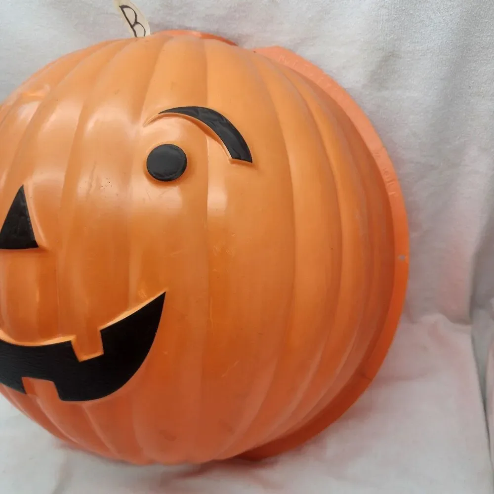 Decoration Jack O Lantern Pumpkin Lamp Post 2Pc Cover Halloween Shamrock Plastic